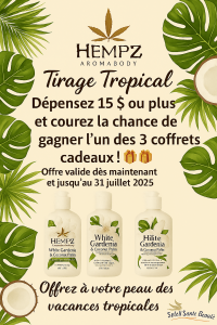 Tirage coffrets cadeaux - Achète 15$ et plus et cours la chance de gagner l'un de nos 3 coffrets cadeaux